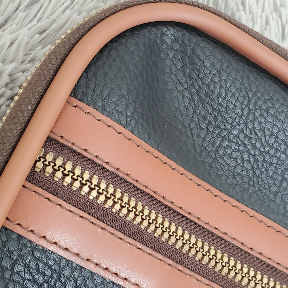 Solight Rare‎ Vintage Leather Business Bag Handheld Black and Brown Made in USA